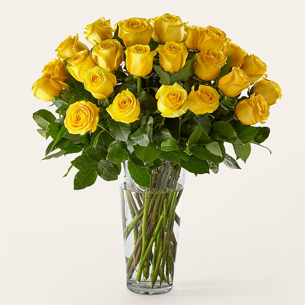 Long Stem Yellow Rose Bouquet – Royal Flower Shop, Toms River NJ