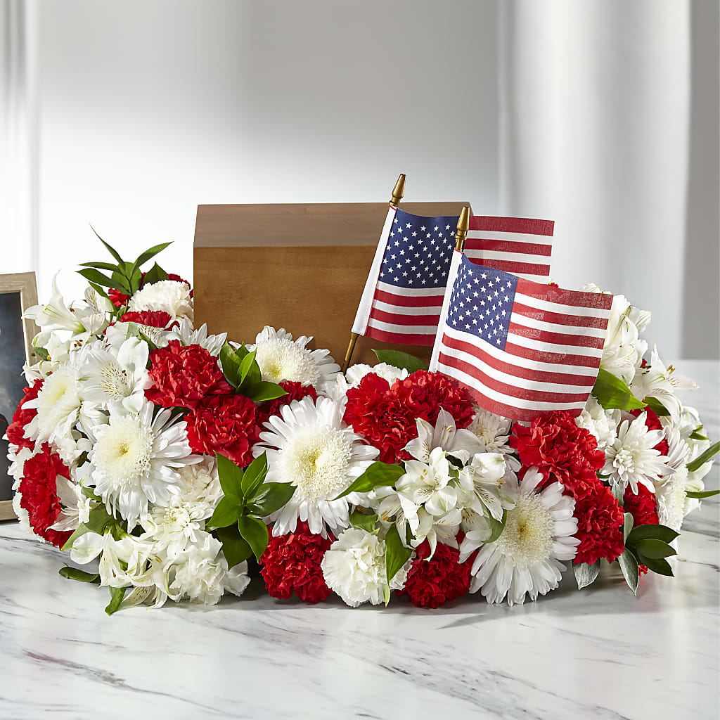Spirit of Patriotism Cremation Adornment – Royal Flower Shop, Toms River NJ