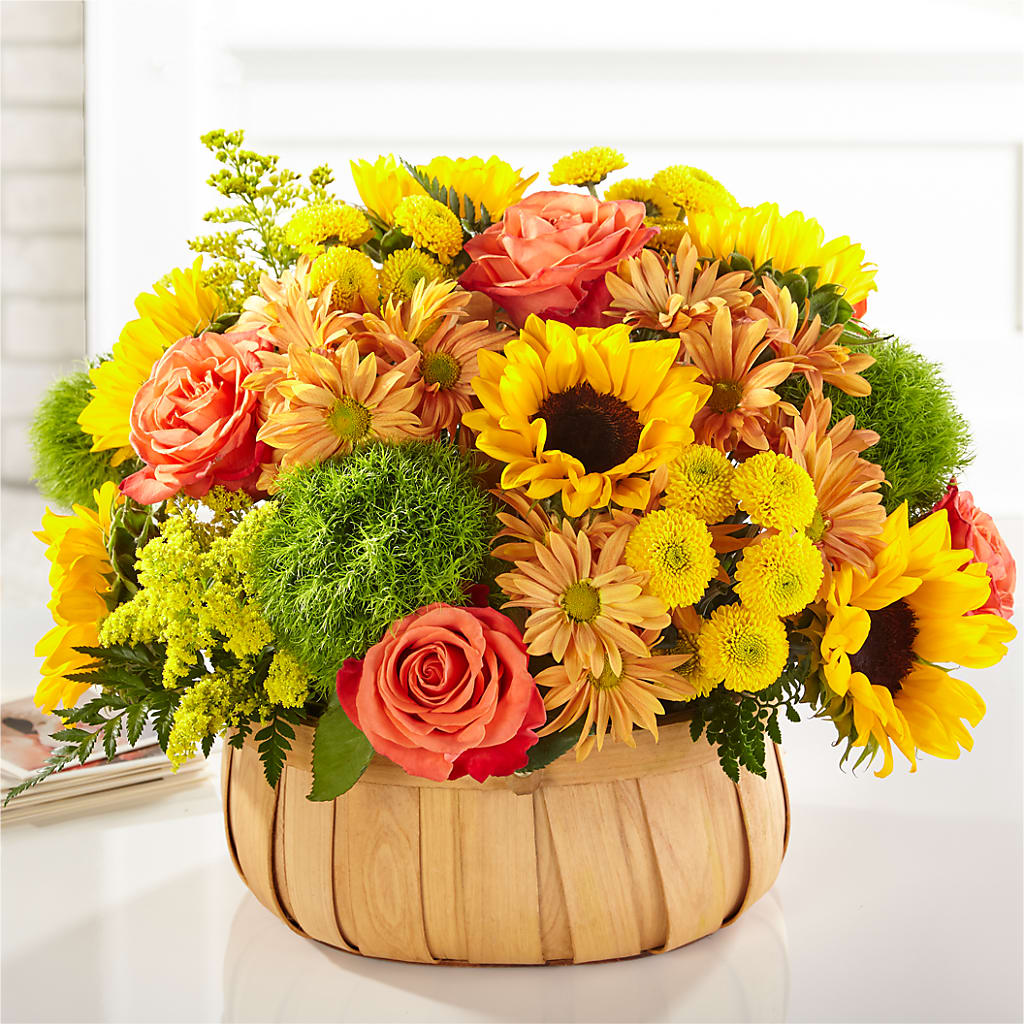 Harvest Sunflower Basket – Royal Flower Shop, Toms River NJ