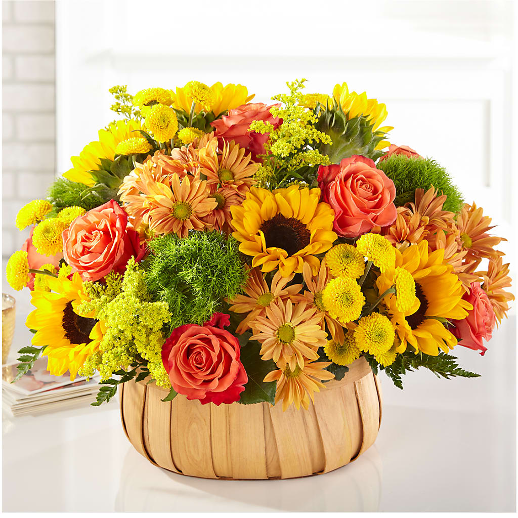 Harvest Sunflower Basket – Royal Flower Shop, Toms River NJ