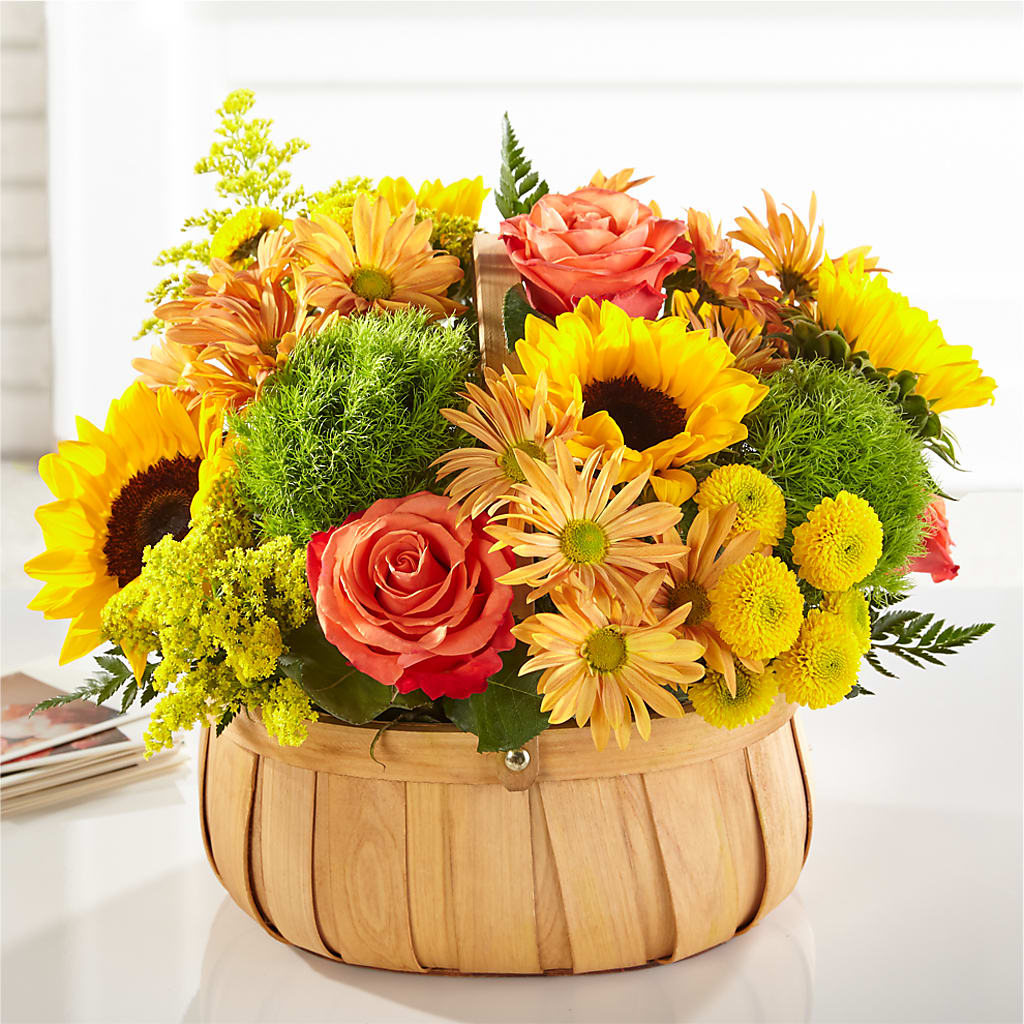 Harvest Sunflower Basket – Royal Flower Shop, Toms River NJ