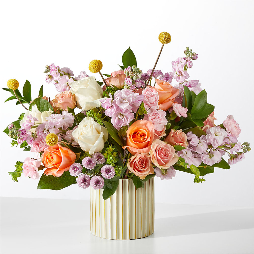 French Market Bouquet with Ivory Vase – Royal Flower Shop, Toms River NJ