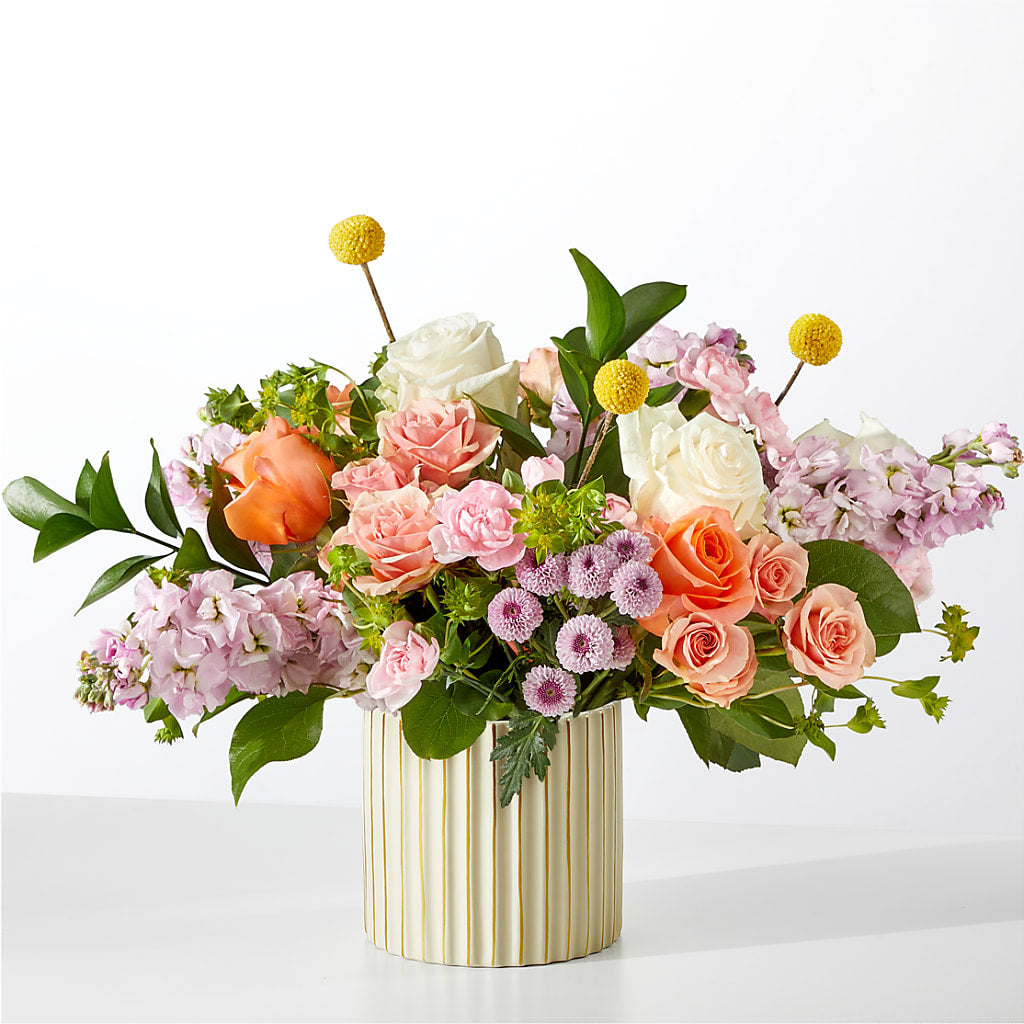 French Market Bouquet with Ivory Vase – Royal Flower Shop, Toms River NJ