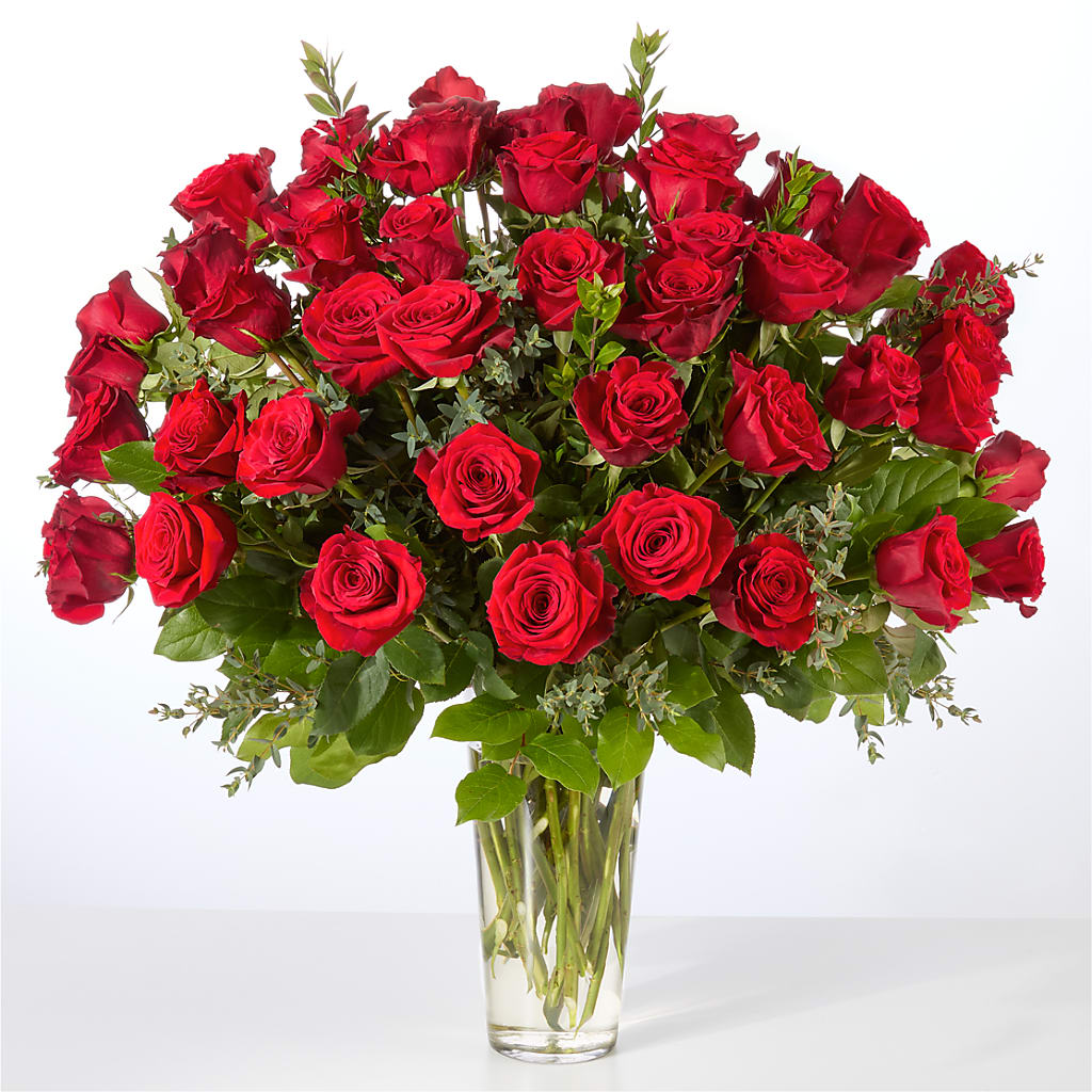 Forever Yours Fifty Stem Red Rose Bouquet – Royal Flower Shop, Toms River NJ