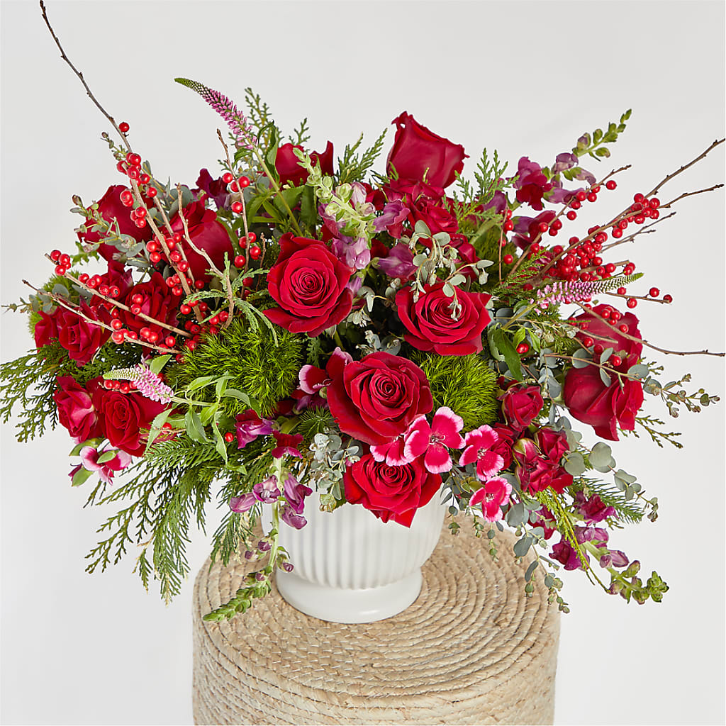 Big Red Bow Bouquet –  Royal Flower Shop, Toms River NJ