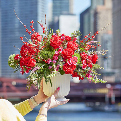 Big Red Bow Bouquet –  Royal Flower Shop, Toms River NJ
