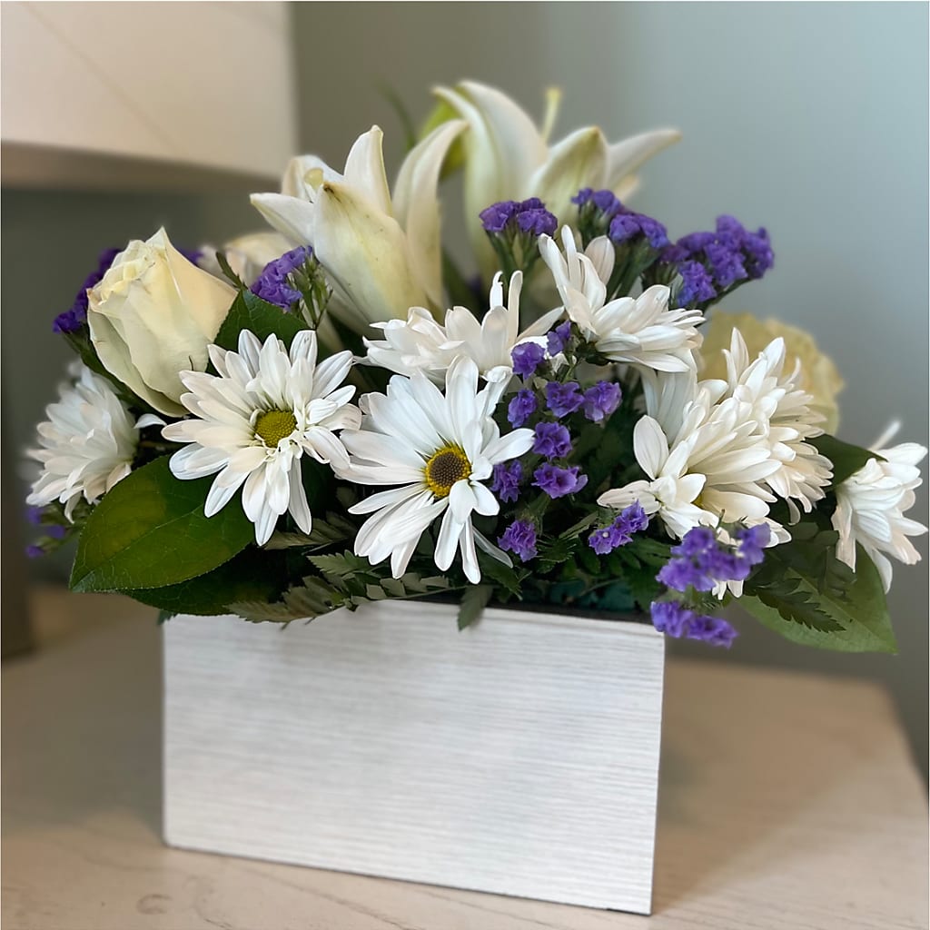 Beyond Blue Box Bouquet –  Royal Flower Shop, Toms River NJ
