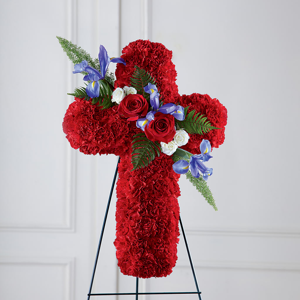 Faithful Hero Floral Cross –  Royal Flower Shop, Toms River NJ