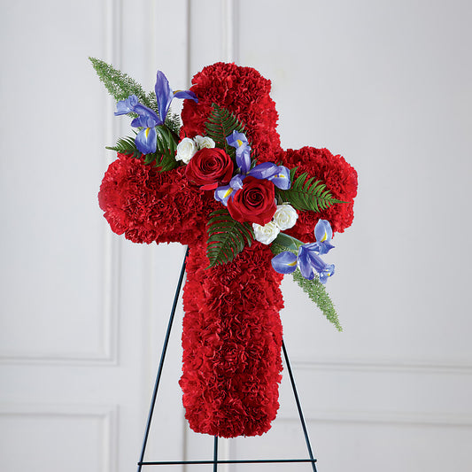 Faithful Hero Floral Cross –  Royal Flower Shop, Toms River NJ