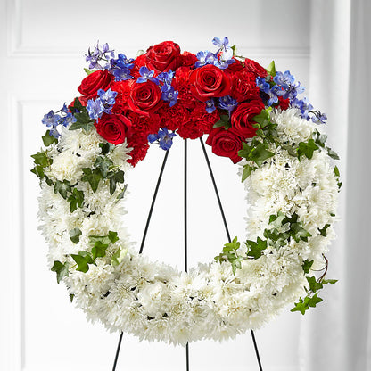 Patriotic Passion Wreath –  Royal Flower Shop, Toms River NJ