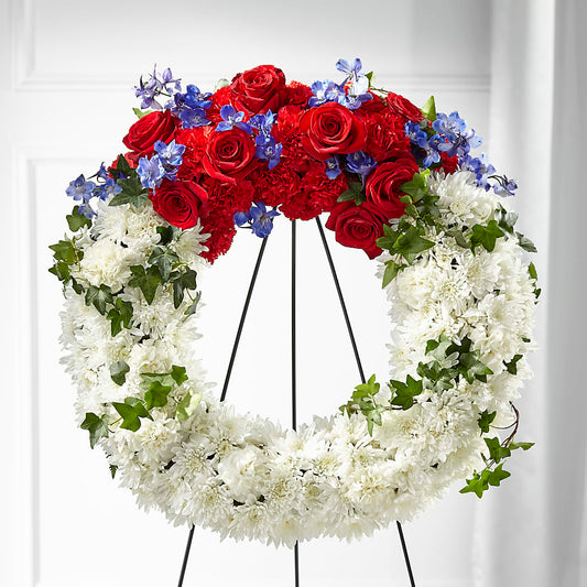 Patriotic Passion Wreath –  Royal Flower Shop, Toms River NJ