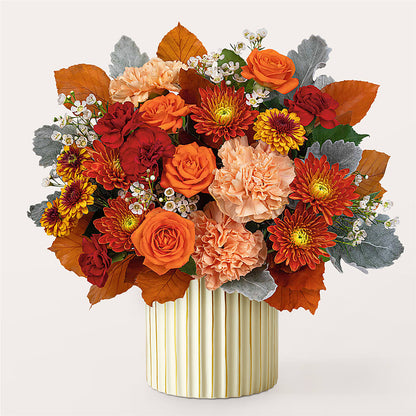Merlot Bouquet with Ivory Vase –  Royal Flower Shop, Toms River NJ