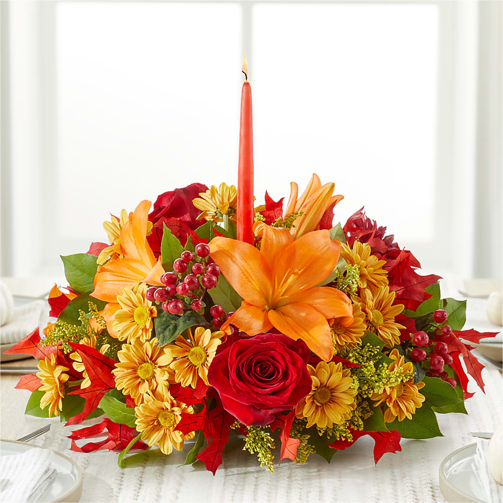 Autumn's Embrace Centerpiece –  Royal Flower Shop, Toms River NJ